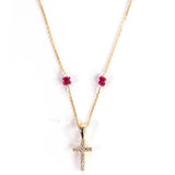 Ruby Cross Necklace