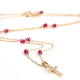 Ruby Cross Necklace