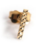 Mini Textured Bar Stud Earrings