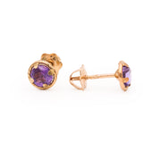 Amethyst Stud Earrings