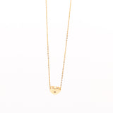 Gold Heart CZ Necklace